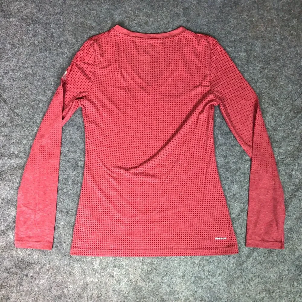Louisville Cardinals Womens Shirt Small Adidas Red Tee Long Sleeve Top Golf NCAA